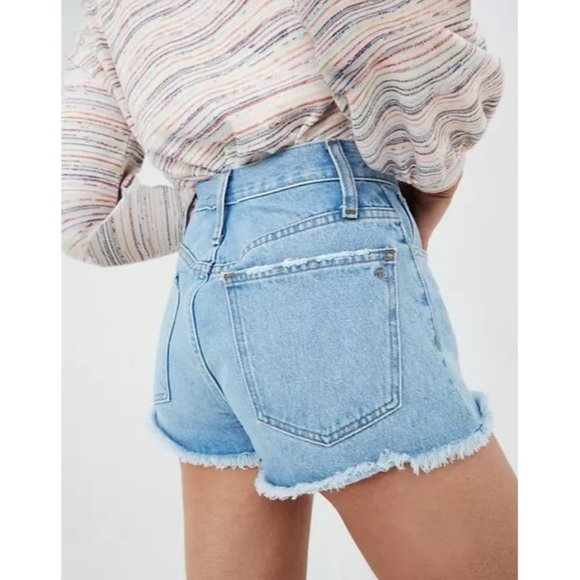 Madewell Woman's Sz 35 Relaxed‎ Denim Shorts in Dunwoody Wash High Waisted - Picture 1 of 12
